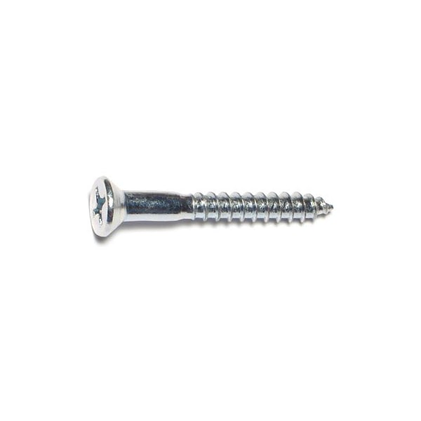 Midwest Fastener Wood Screw, #14, 2 in, Zinc Plated Steel Flat Head Phillips Drive, 100 PK 02605 - main